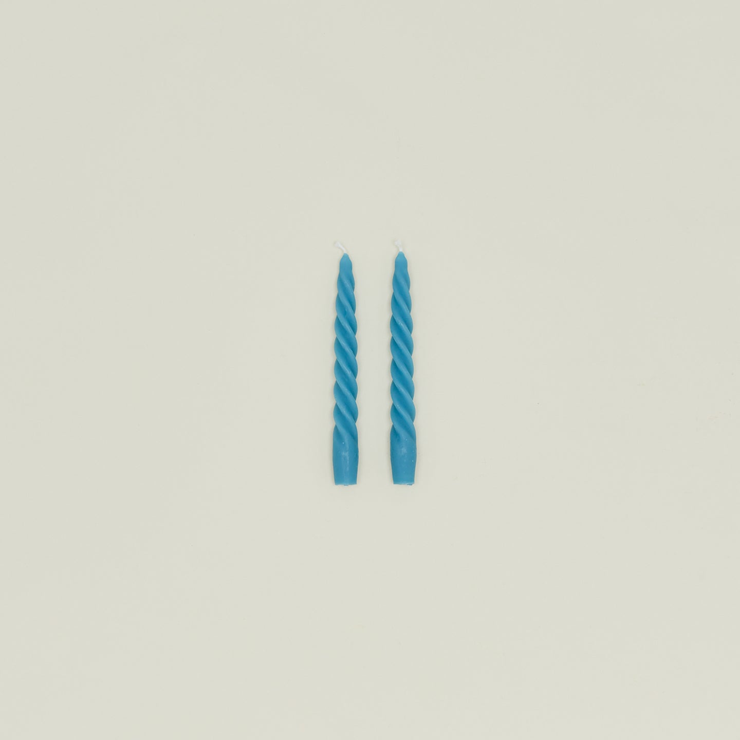 Twisted Taper Candle, Set of 2 - Peacock