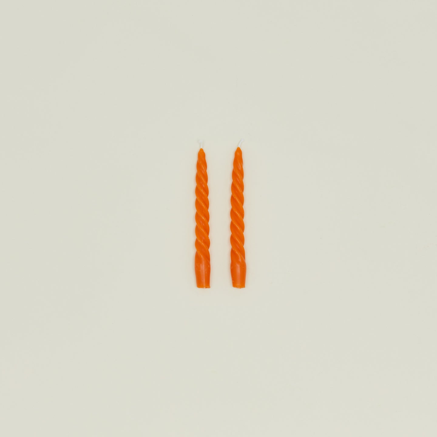 Twisted Taper Candle, Set of 2 - Orange