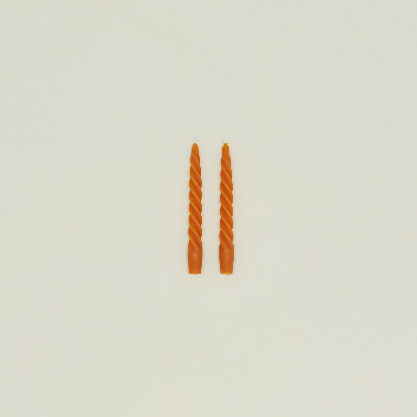 Twisted Taper Candle, Set of 2 - Dark Terracotta