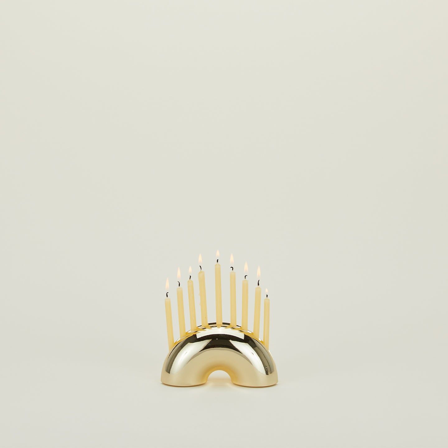 Modern Menorah - Brass