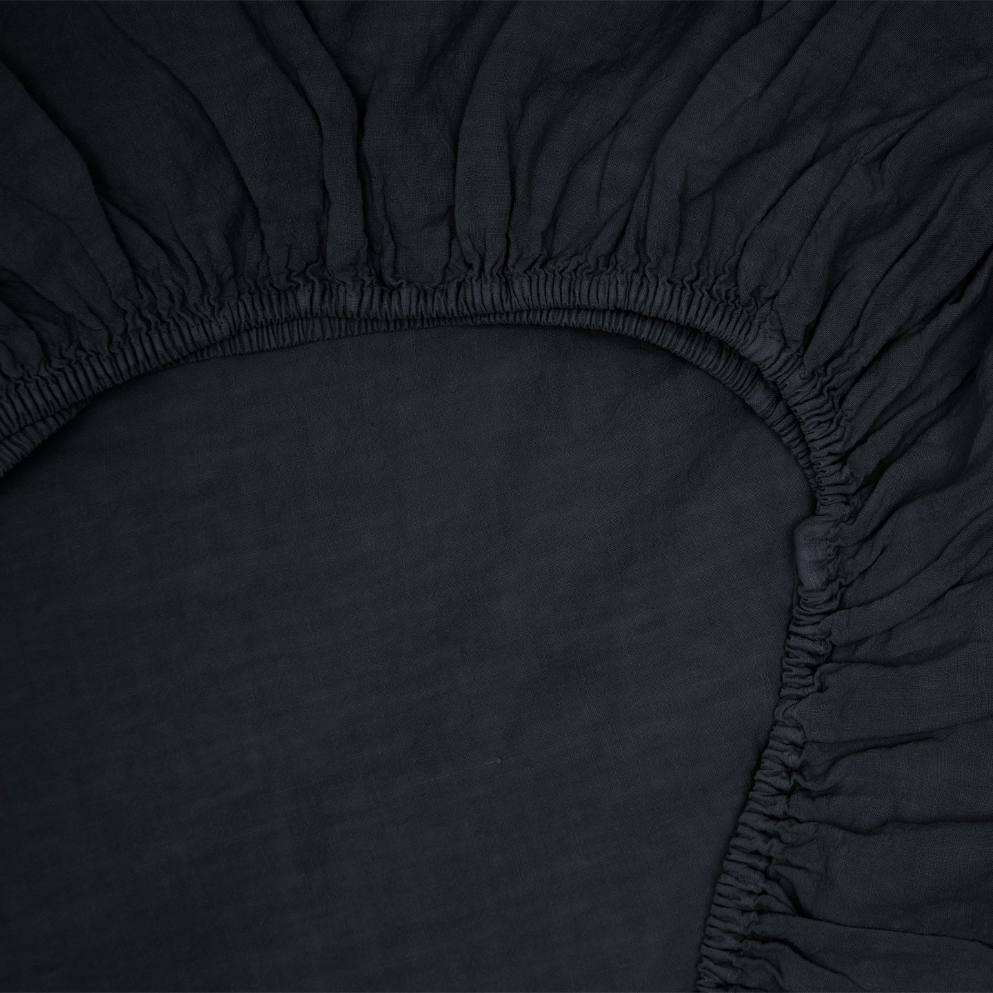 Simple Linen Fitted Sheet - Navy