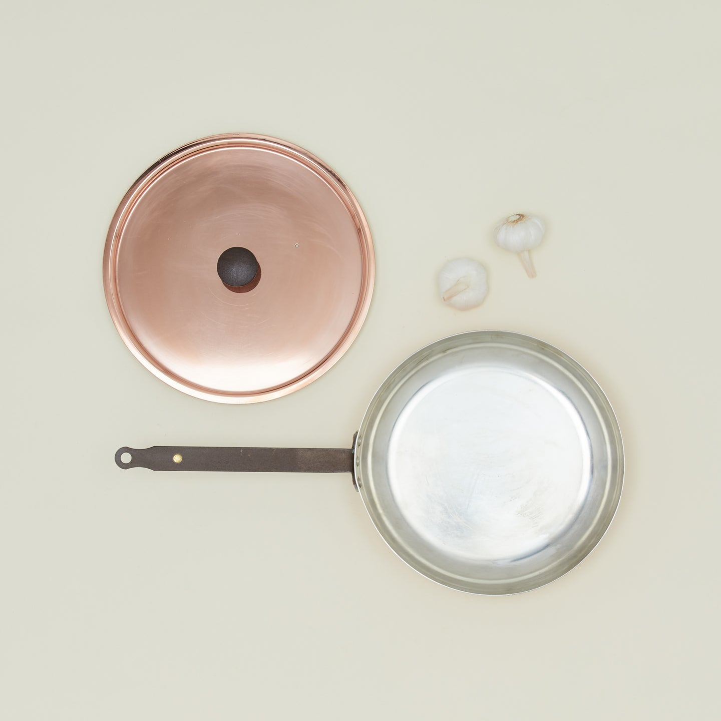 Copper Frying Pan with Lid