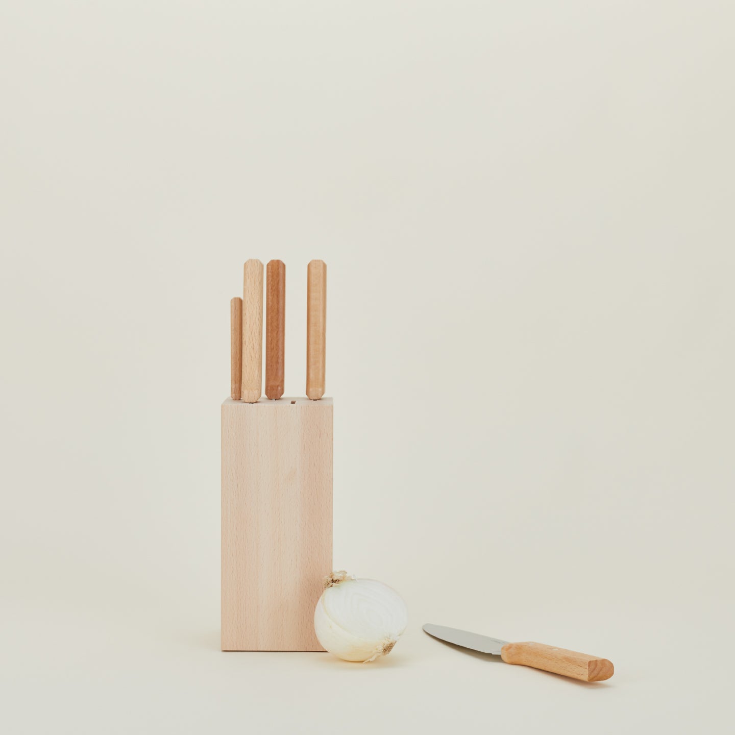 Beechwood Knives - Set of 5 + Block