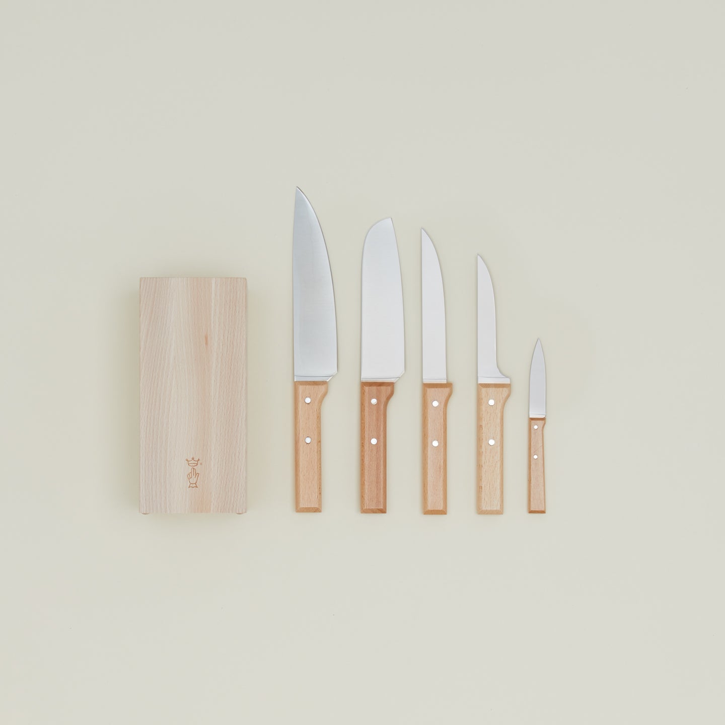 Beechwood Knives - Set of 5 + Block