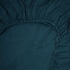 Simple Linen Fitted Sheet - Peacock