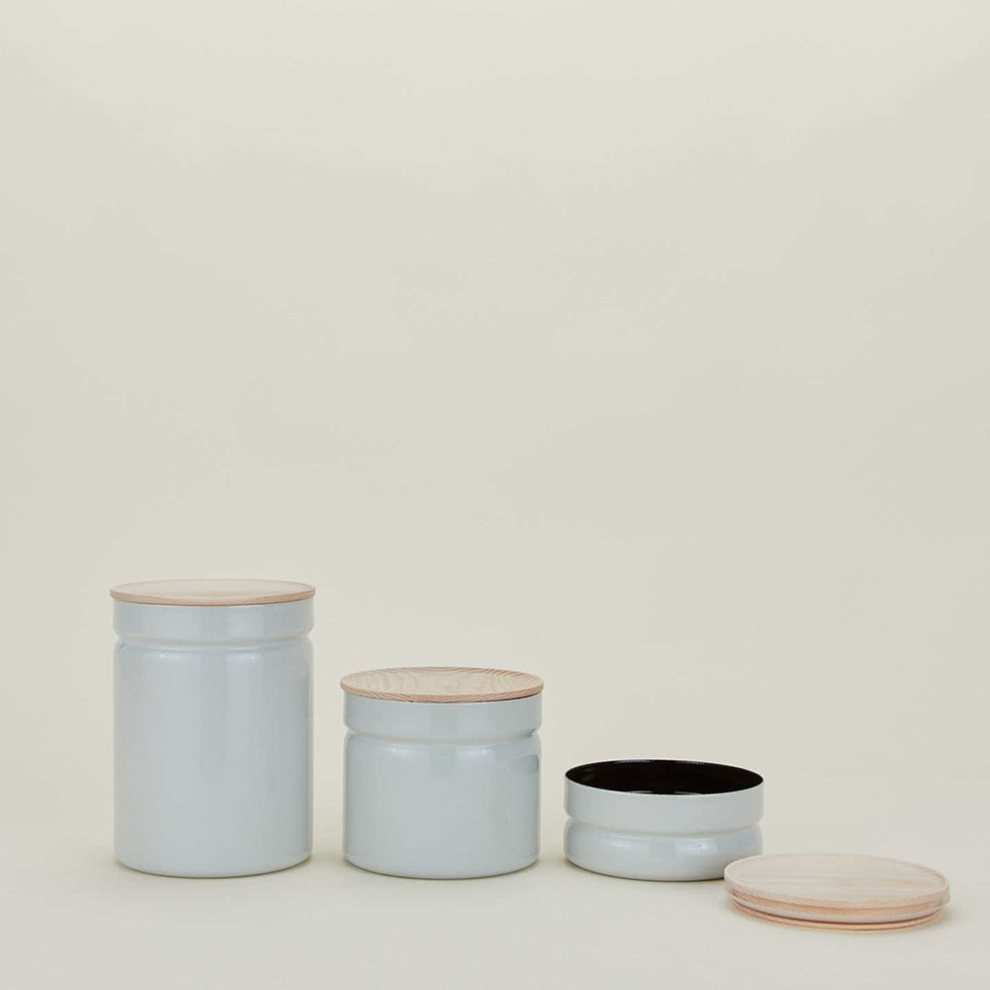 Enamel Storage Container - Grey
