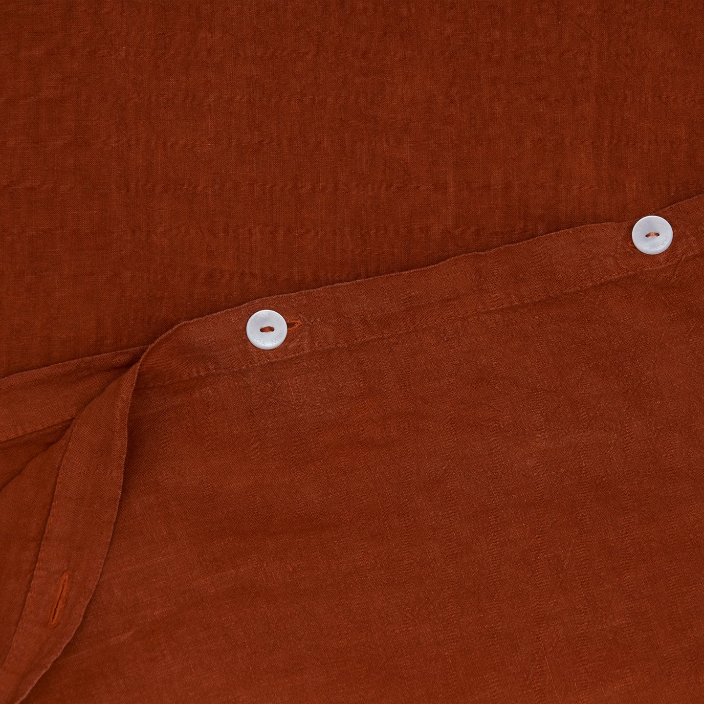 Simple Linen Duvet - Rust