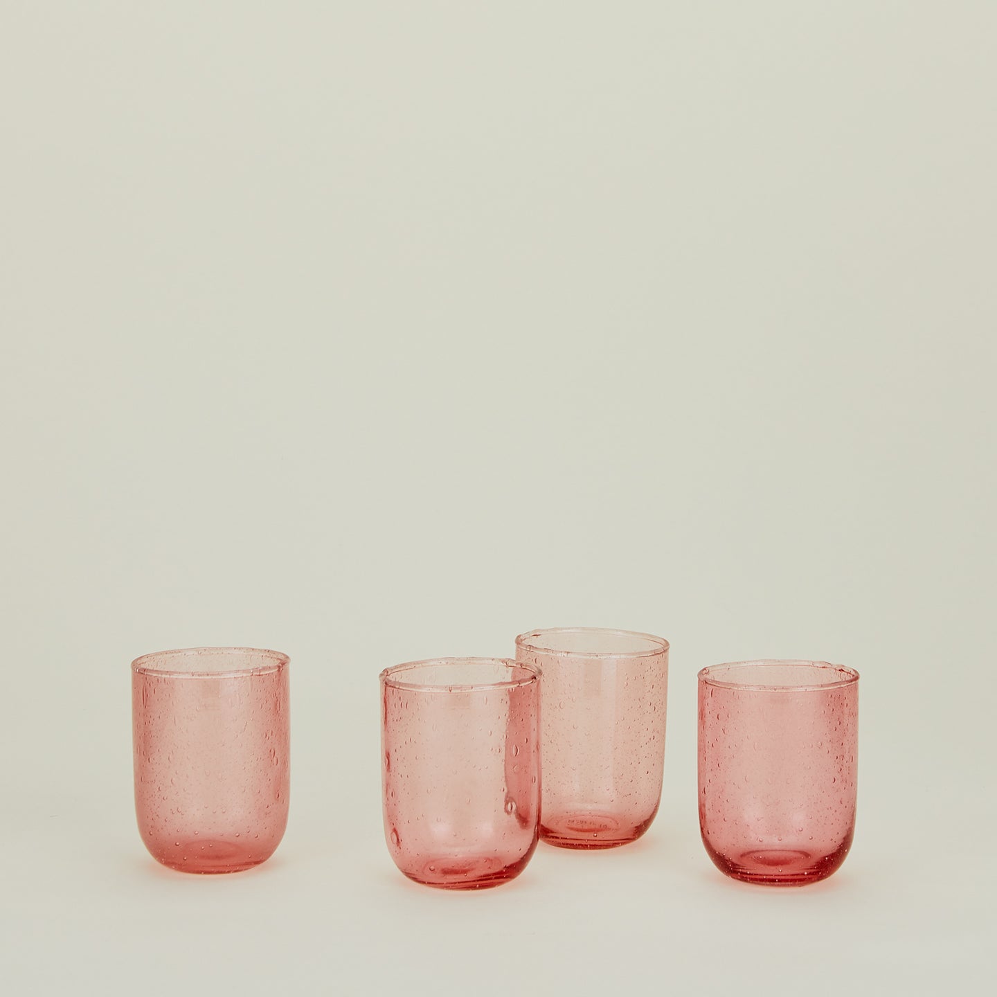 Small Seeded Glass, Set of 4 - Blush
