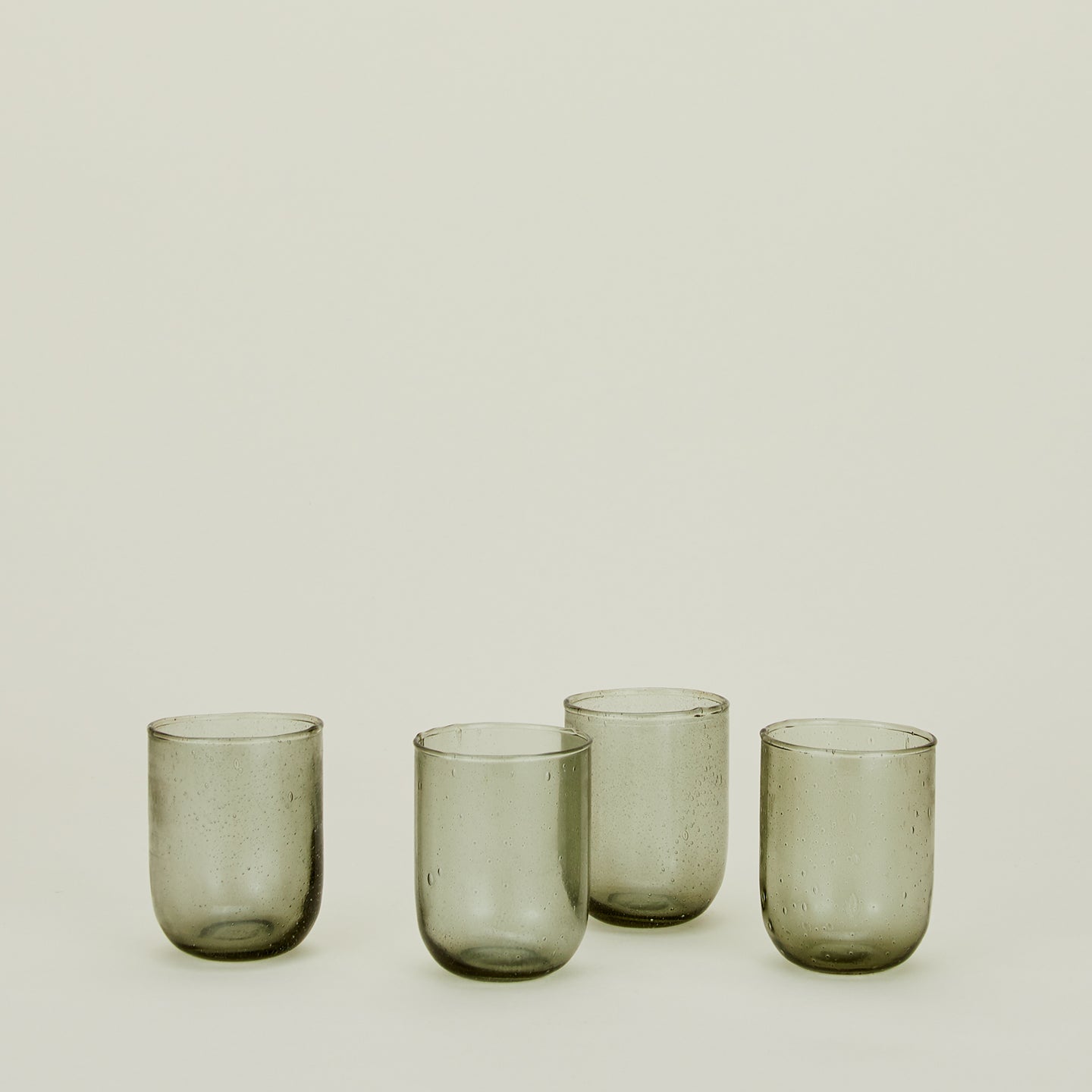 Small Seeded Glass, Set of 4 - Sage