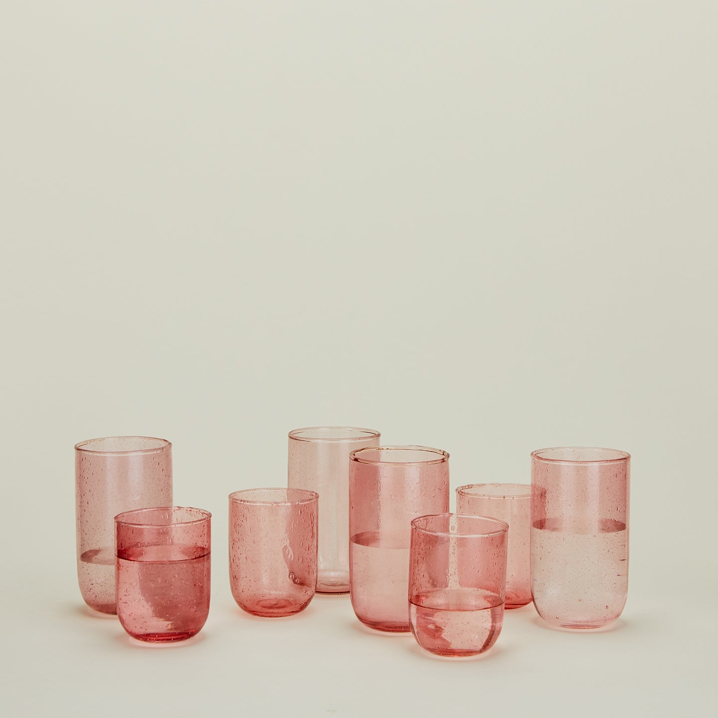 Small Seeded Glass, Set of 4 - Blush