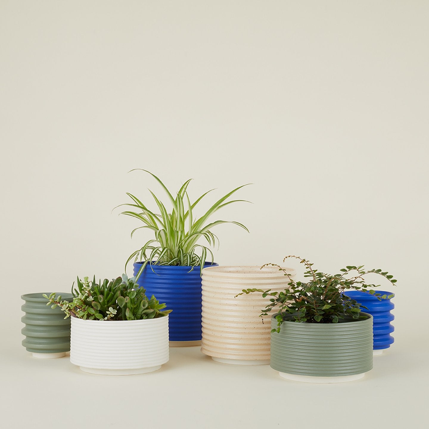 Contour Block Planter - White