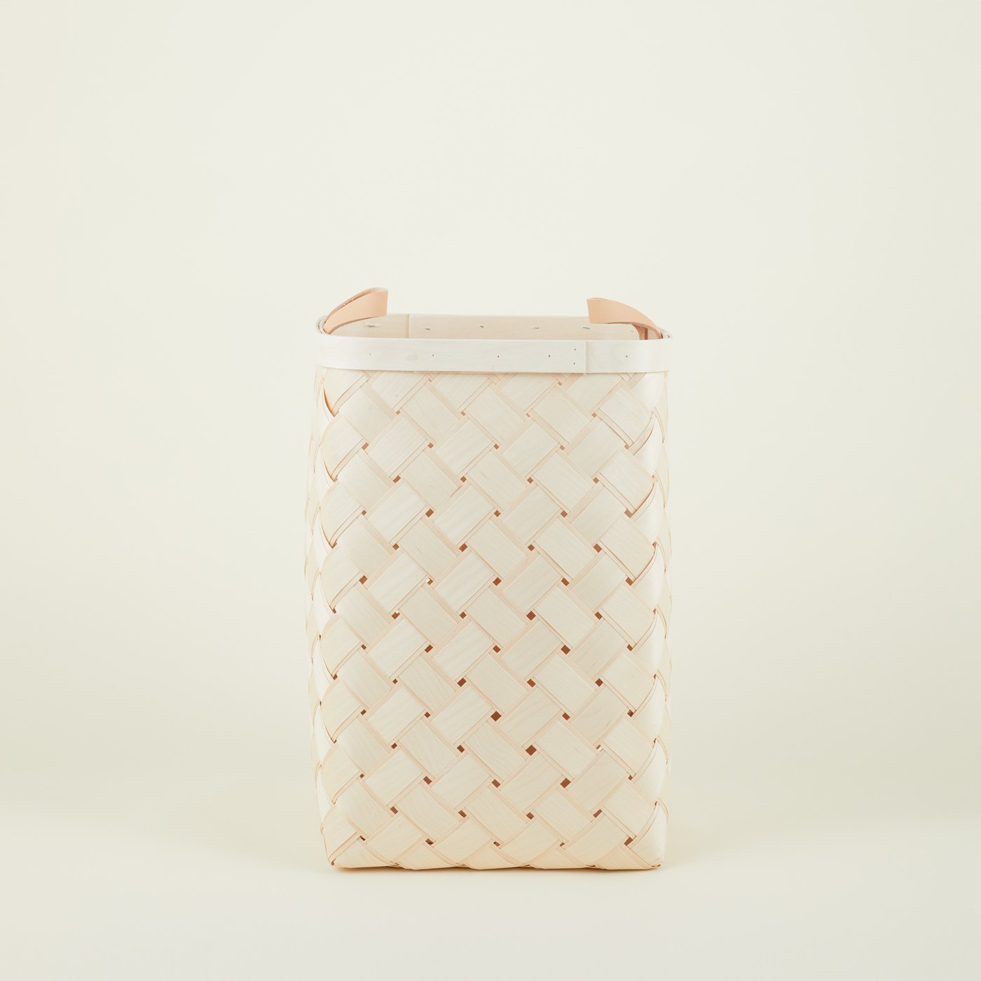 Birch + Leather Hamper