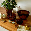 Blown Glass Mixing Bowls - Espresso