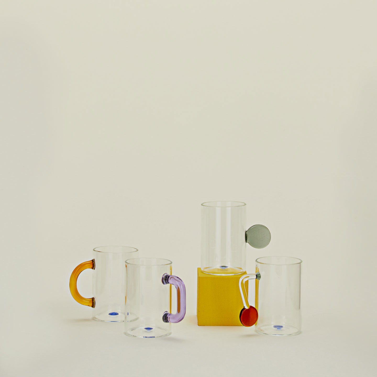 Glass Tea Cups, Set of 4