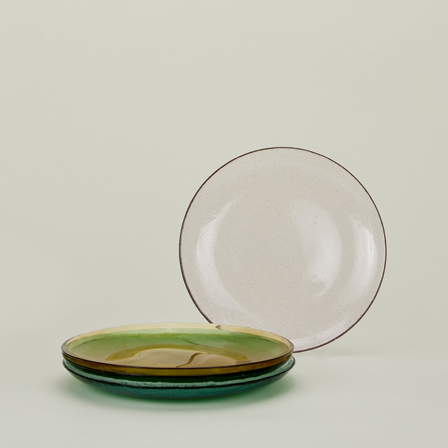 Glass Dinner Plate - Amber