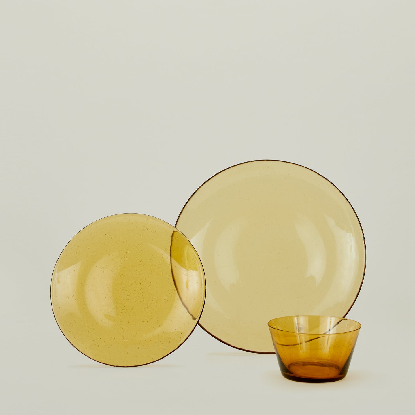 Glass Dinner Plate - Amber