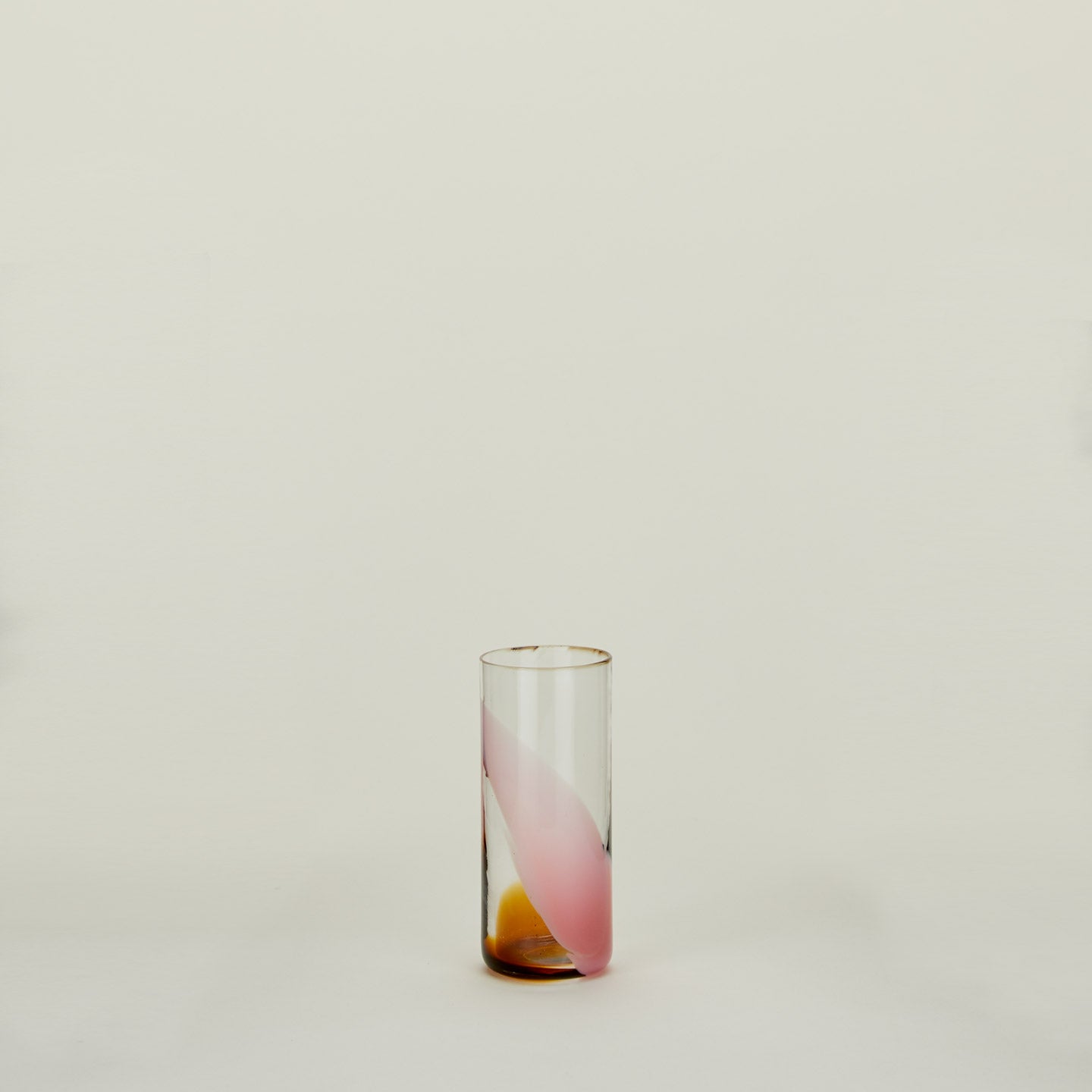 Blown Glass Highball - Blush/Amber