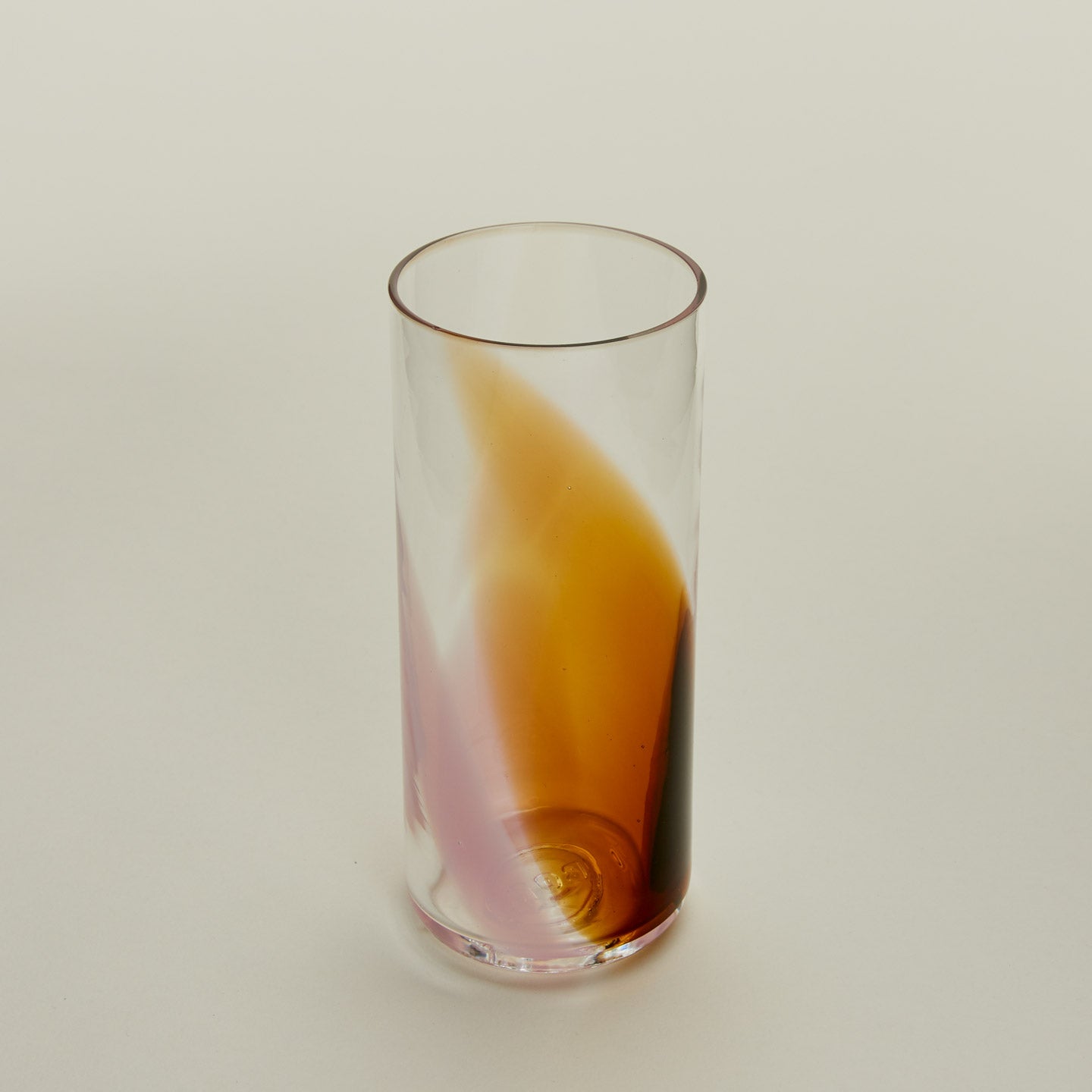 Blown Glass Highball - Blush/Amber