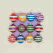 Large Stripey Baubles, Set of 12