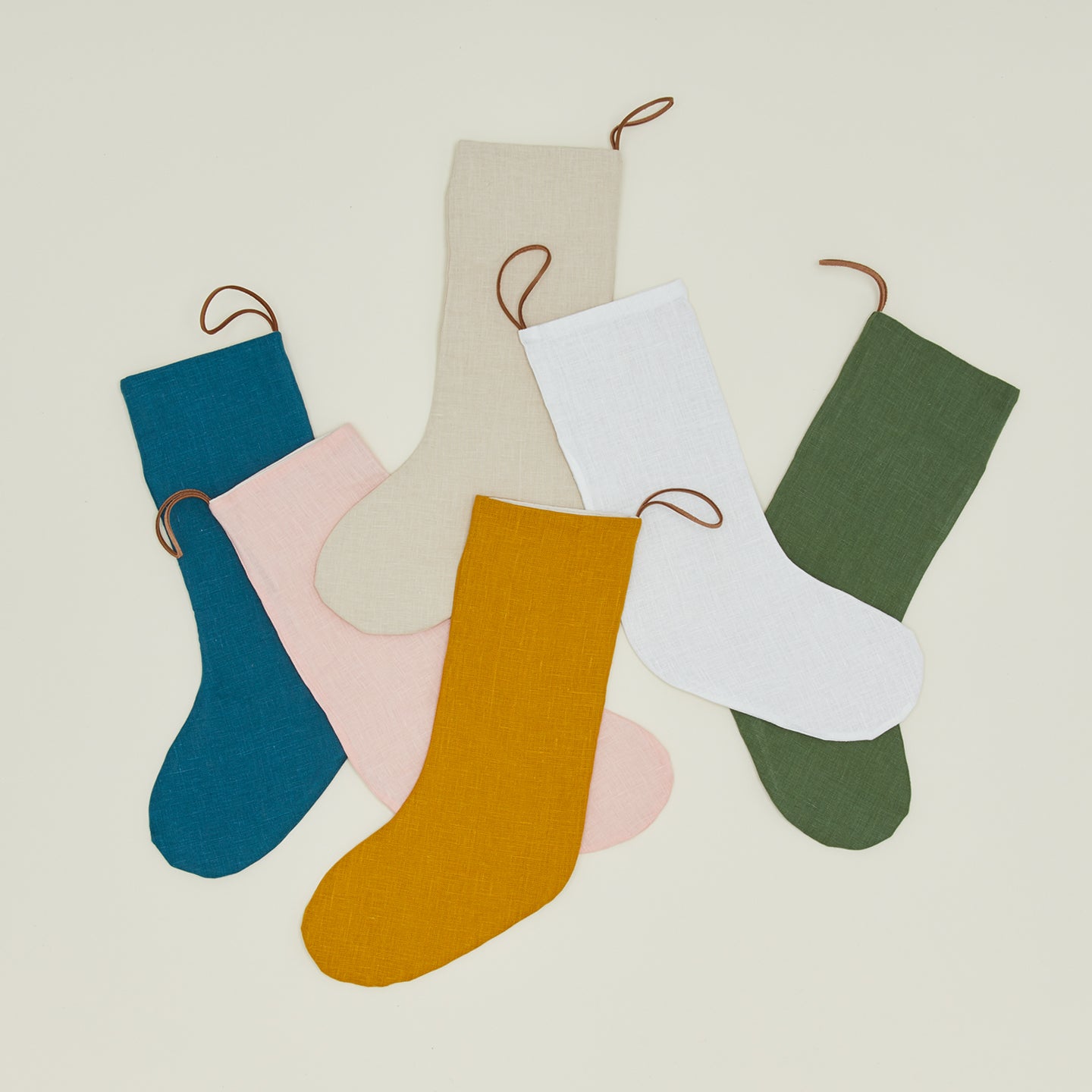 Simple Linen Stocking - Flax