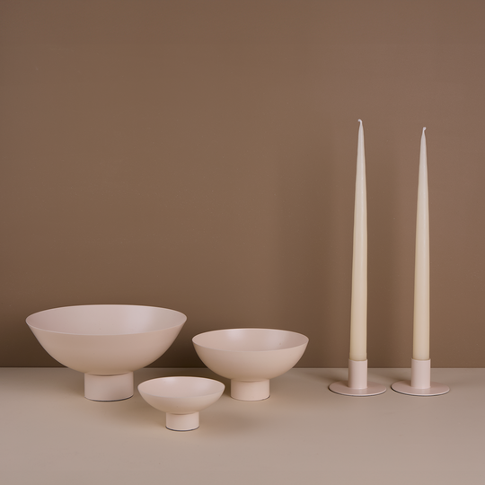 Essential Footed Bowl Decor Bundle - Ivory