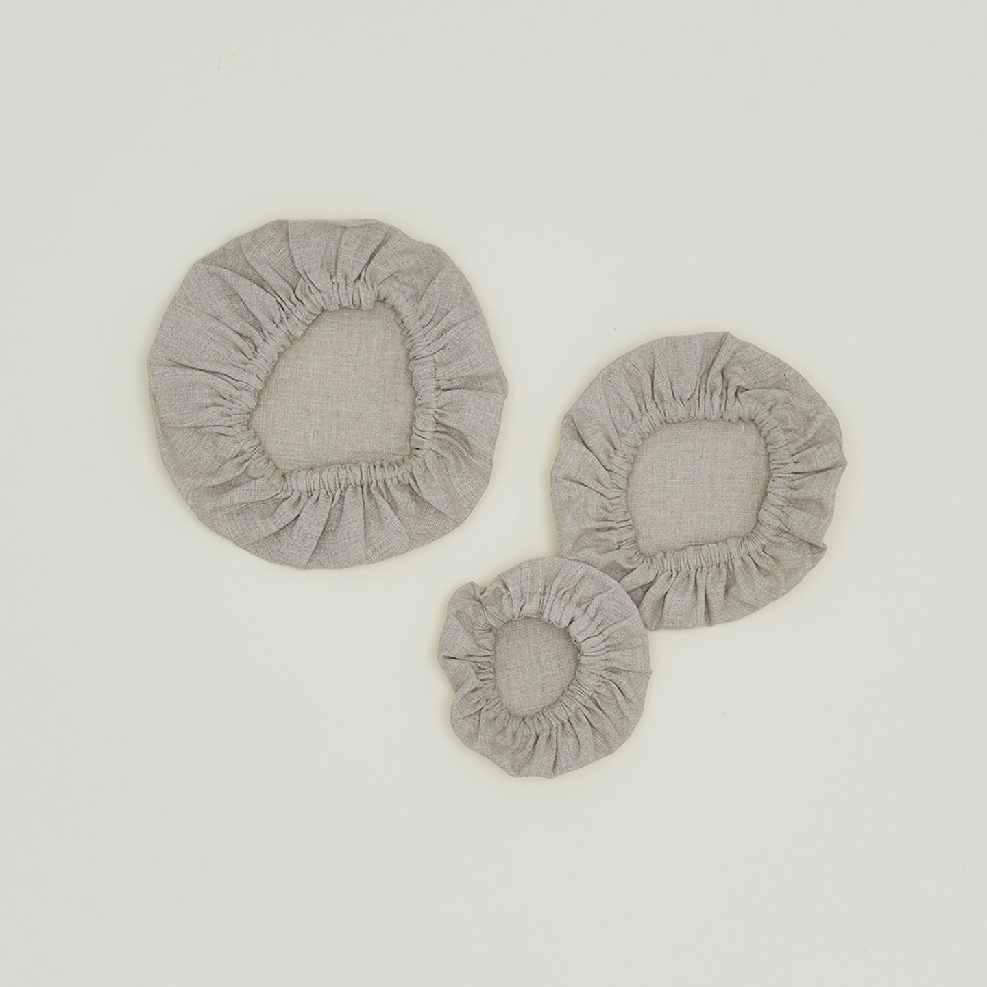 Linen Bowl Cover, Set of 3 - Natural