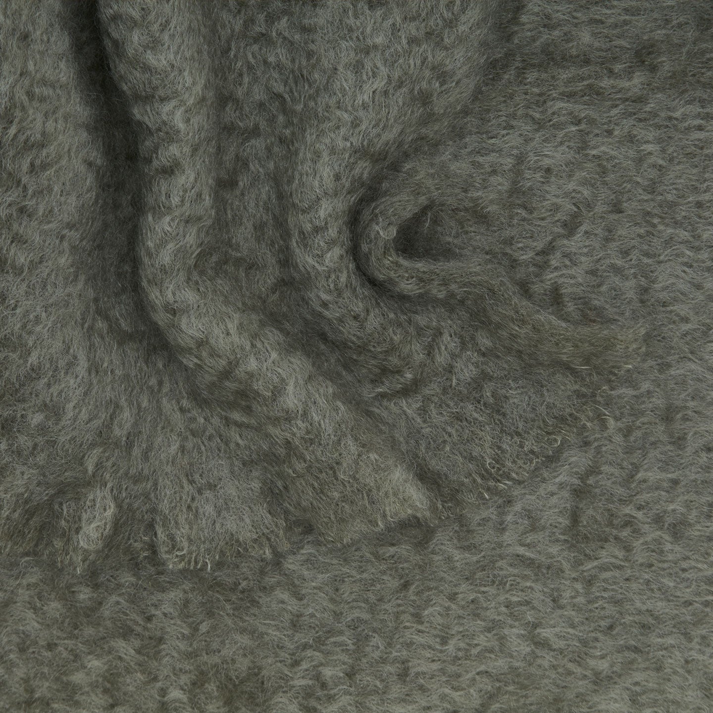 Solid Mohair Throw - Olive