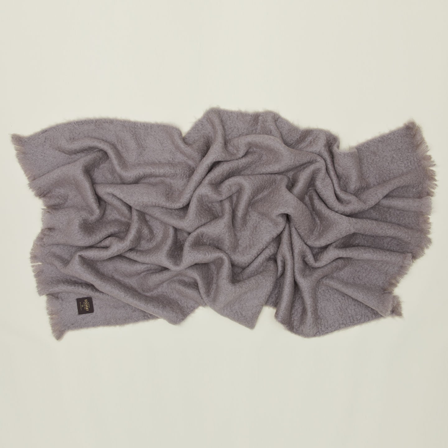 Solid Mohair Throw - Grey – Hawkins New York