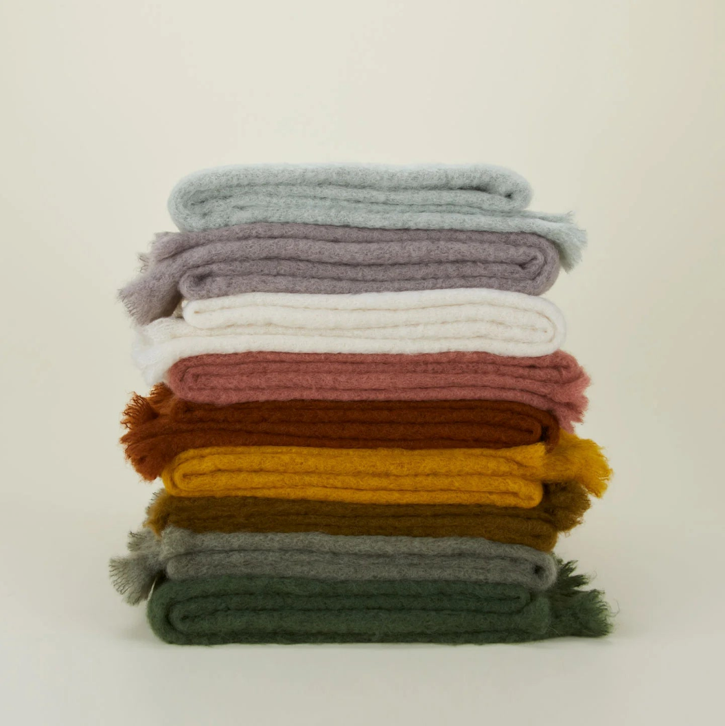 Solid Mohair Throw - Red – Hawkins New York