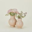 Essential Ceramic Vase in Blush in Small and Large sizes with flowers.