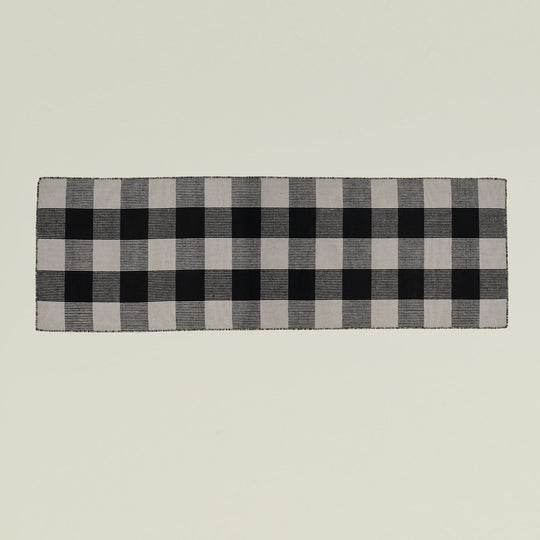 Simple Plaid Runner - Light Grey/Black