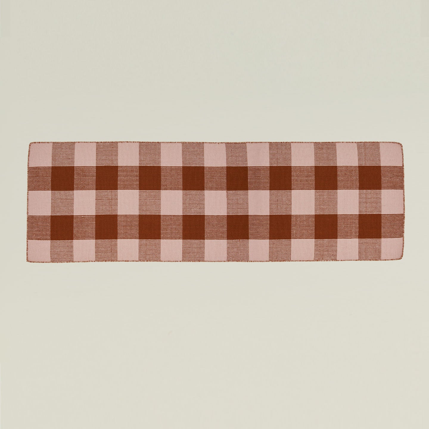 Simple Plaid Rug, 2.5' x 8' - Blush/Terracotta