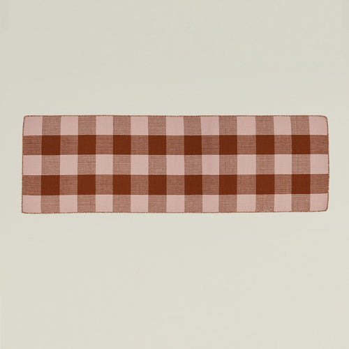 Simple Plaid Rug, 2.5' x 8' - Blush/Terracotta