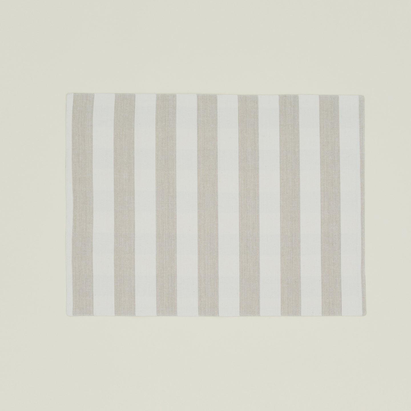 Essential Striped Placemat, Set of 4 - Ivory/Flax