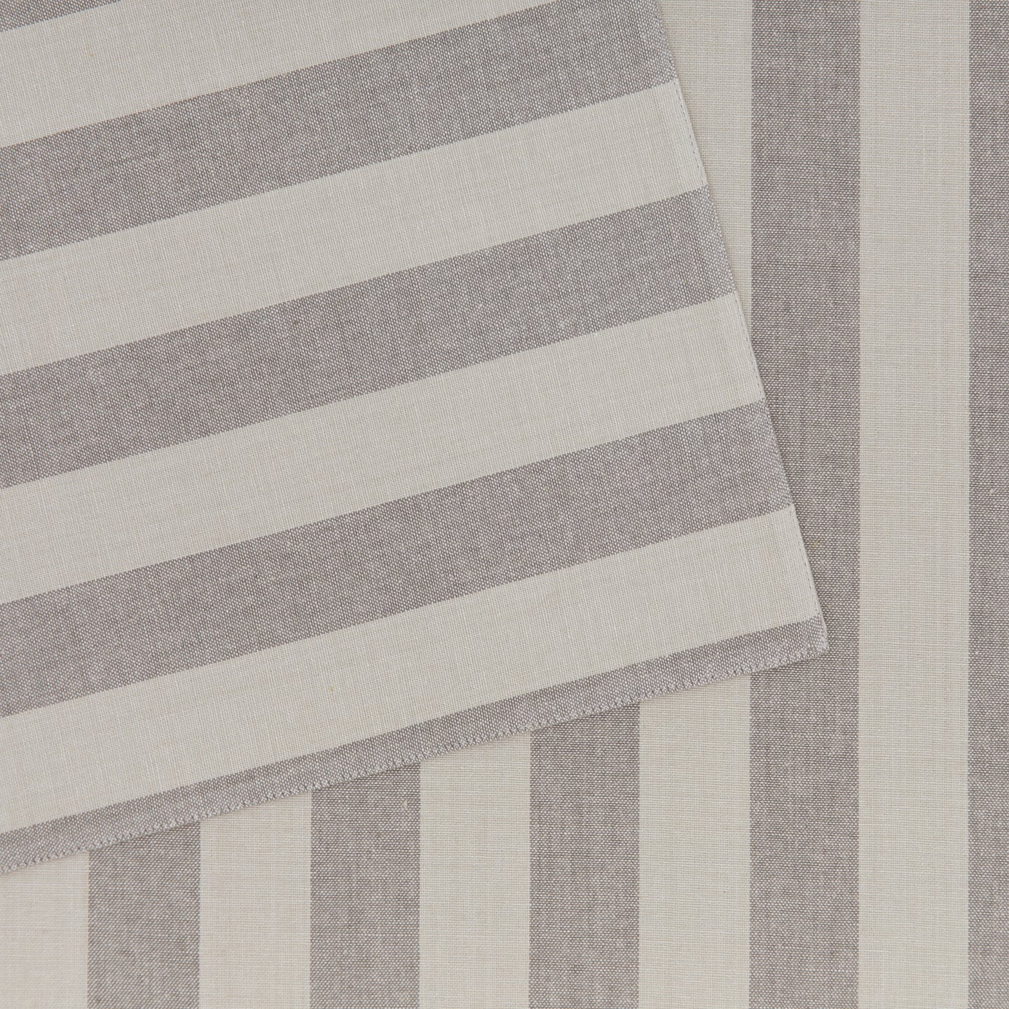Essential Striped Placemat, Set of 4 - Light Grey/Dark Grey