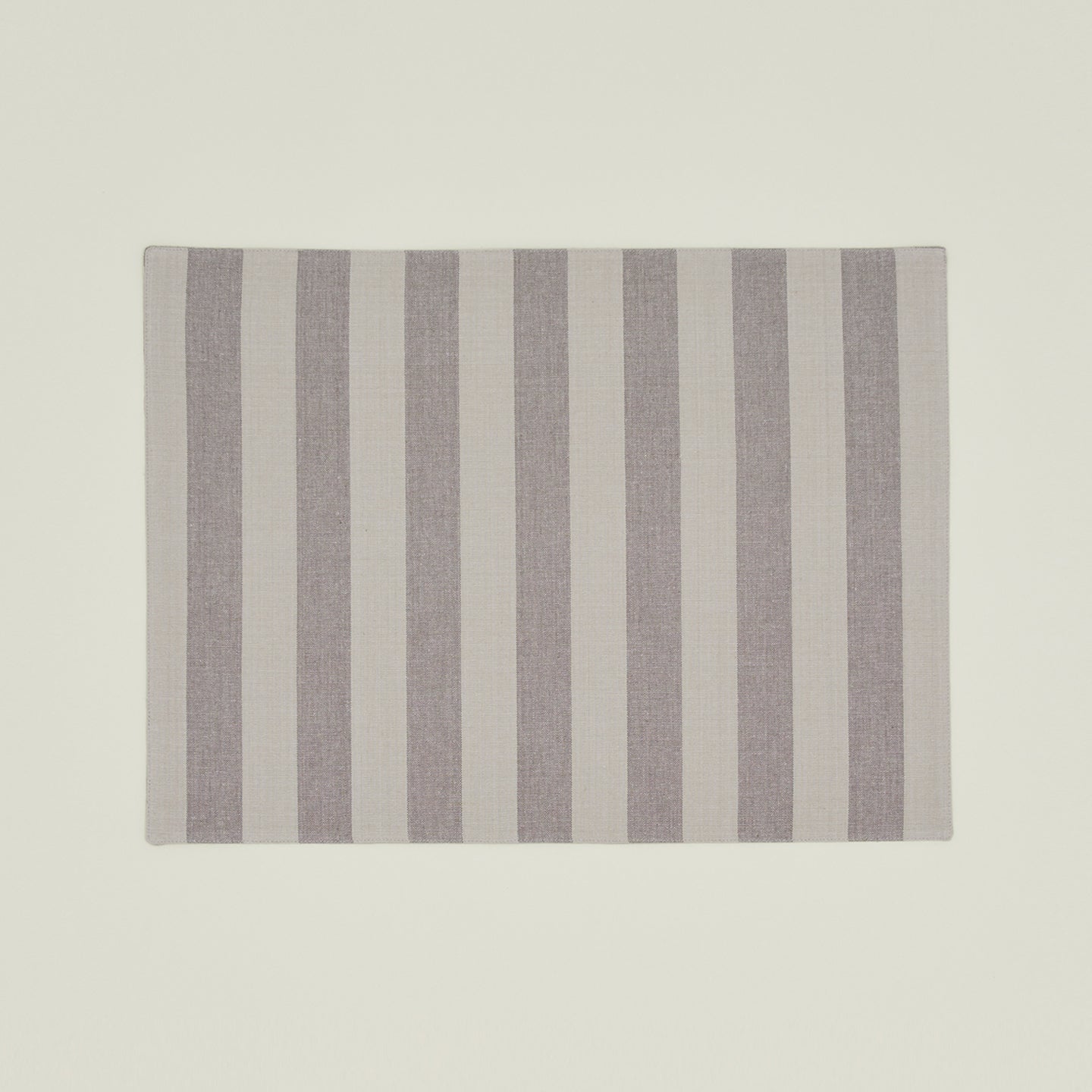 Essential Striped Placemat, Set of 4 - Light Grey/Dark Grey