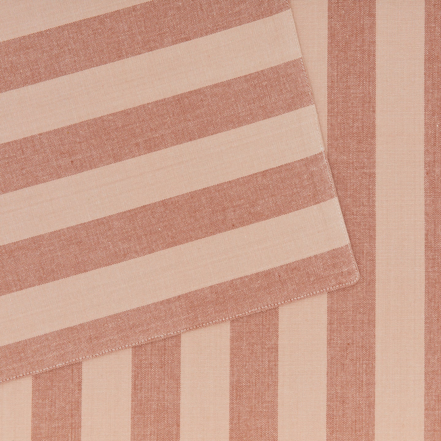 Essential Striped Placemat, Set of 4 - Blush/Terracotta