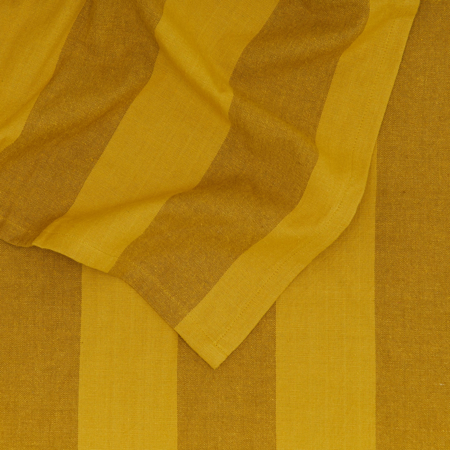 Essential Striped Tablecloth - Mustard/Bronze