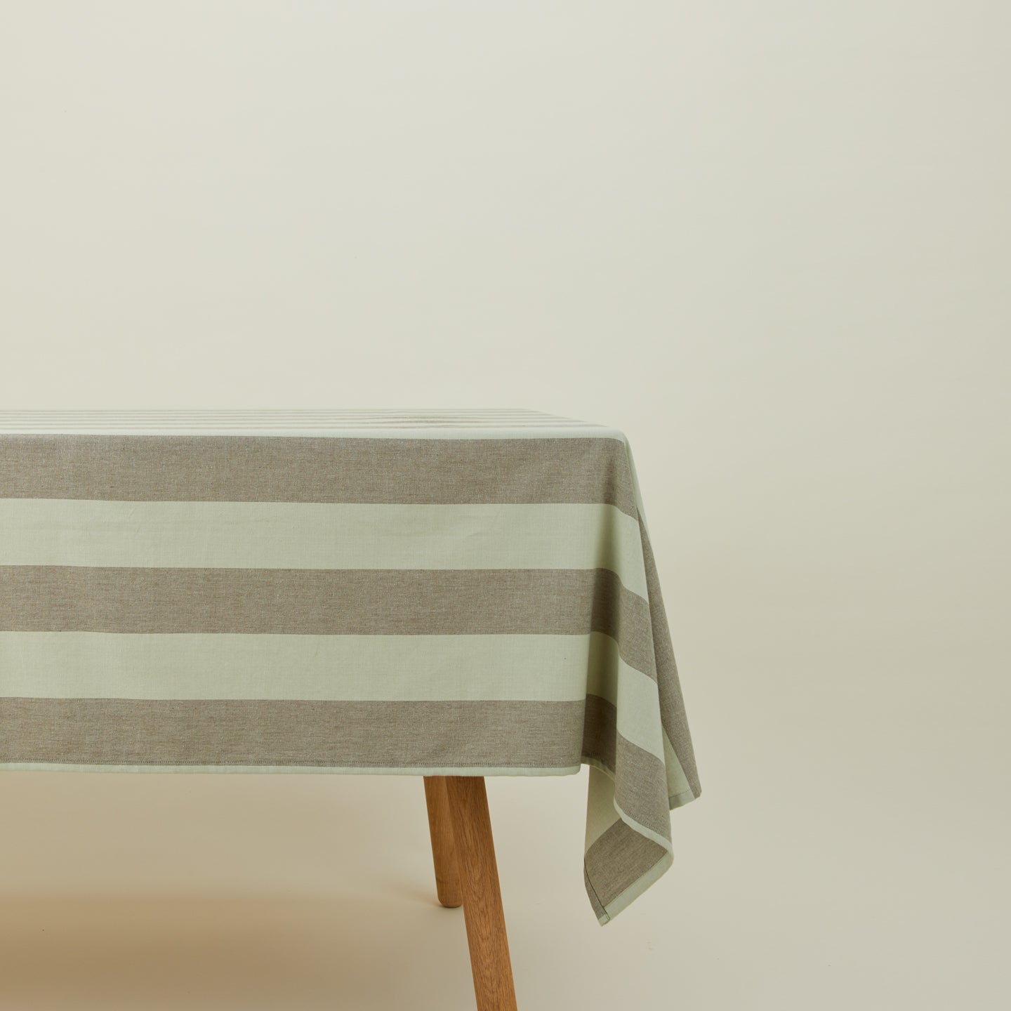 Essential Striped Tablecloth - Olive/Sage