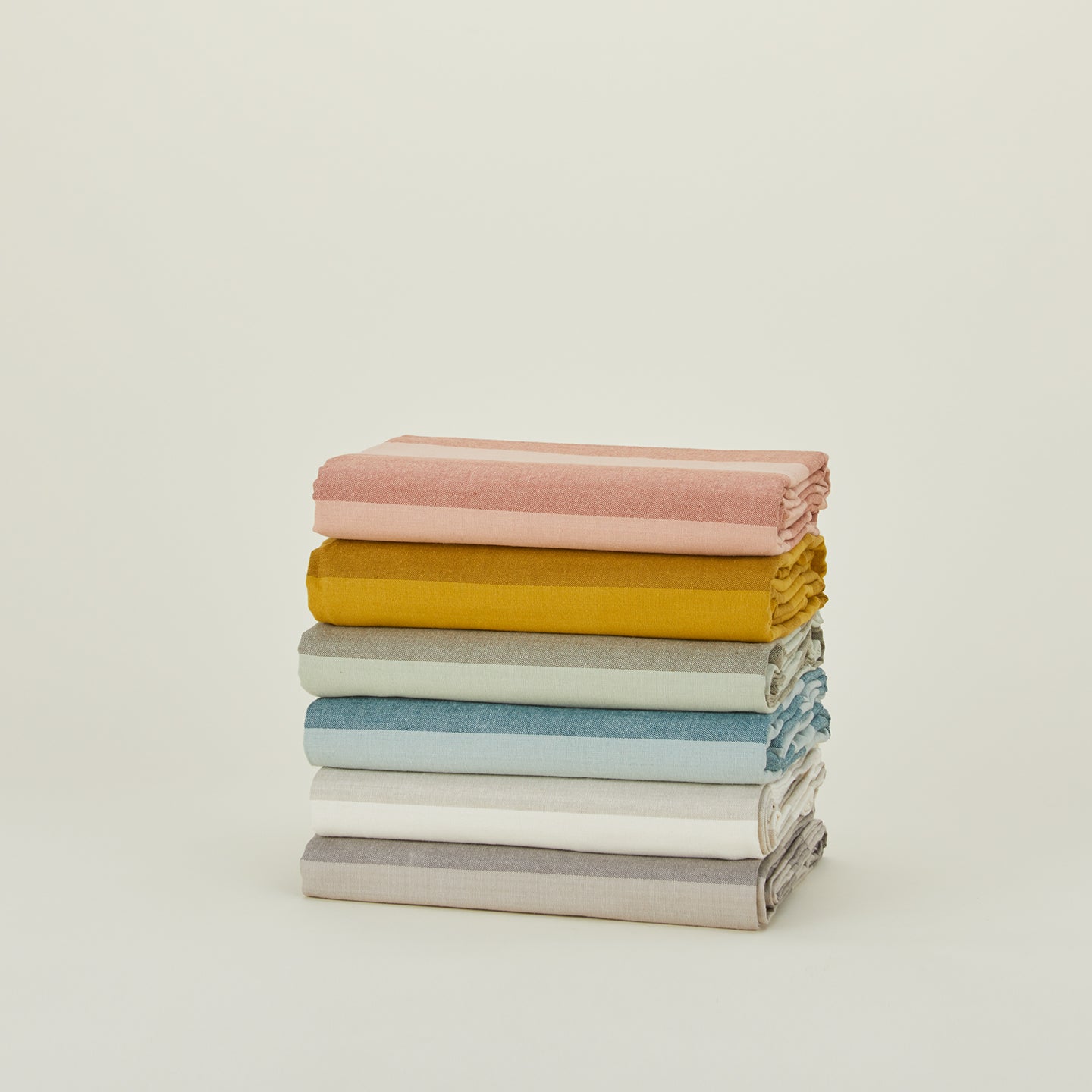  Essential Striped Tablecloth - Blush/Terracotta