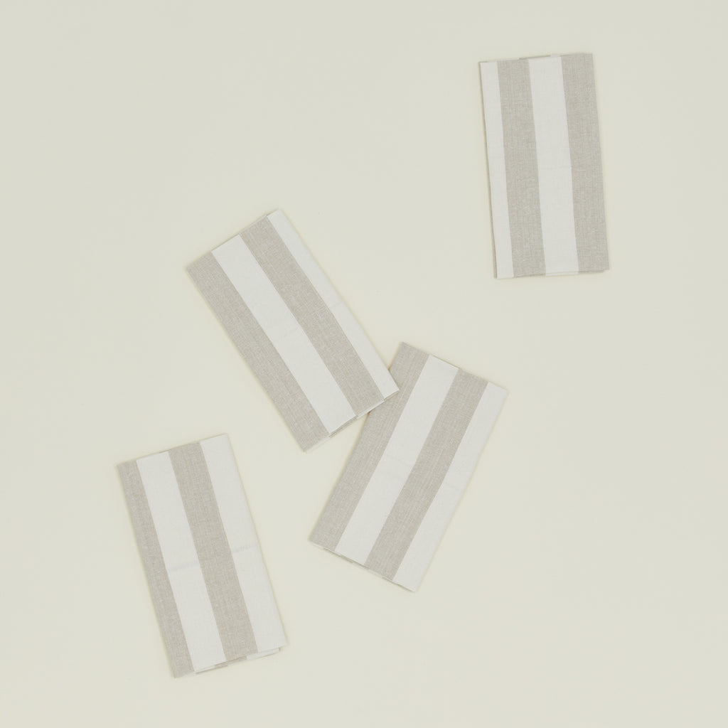 Essential Striped Dinner Napkin, Set of 4 (Color: Sky/Peacock)