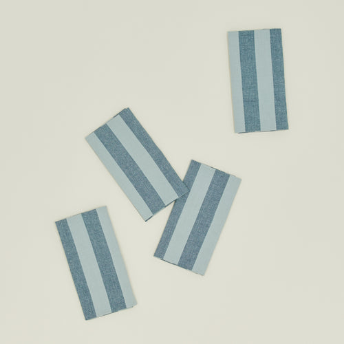 Essential Striped Dinner Napkin, Set of 4 - Sky/Peacock