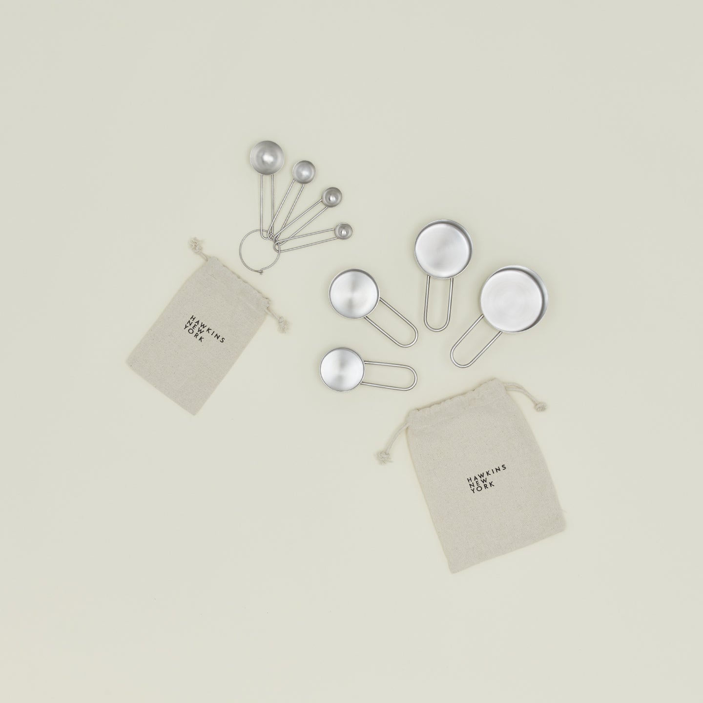 Simple Measuring Spoons - Silver