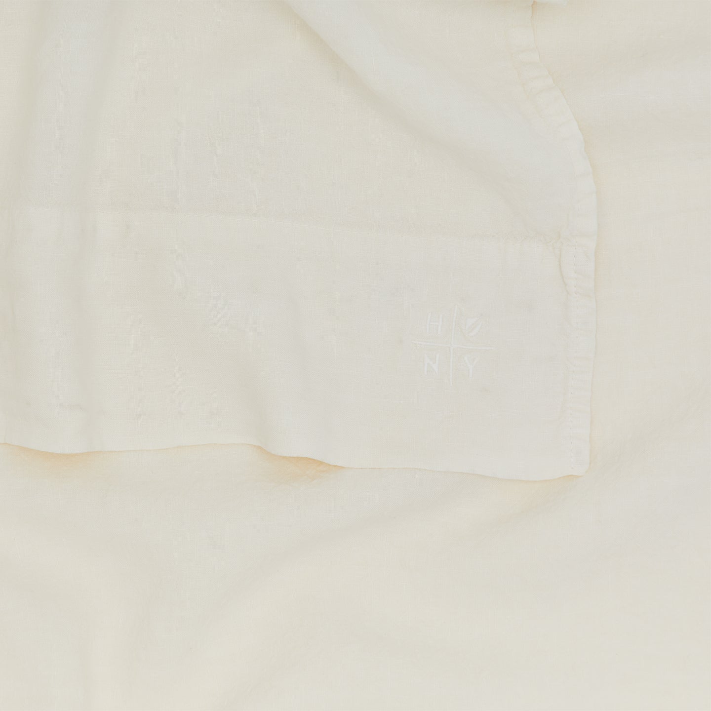 Simple Linen Flat Sheet - Ivory