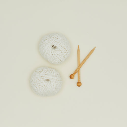 Scarf Knitting Kit - Ivory