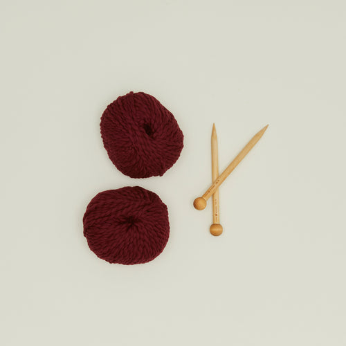 Scarf Knitting Kit - Bordeaux
