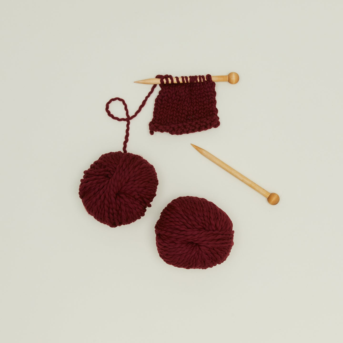 Scarf Knitting Kit - Bordeaux
