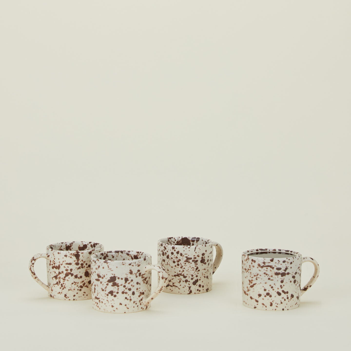 Splatterware Mug, Set of 4 - Cacao