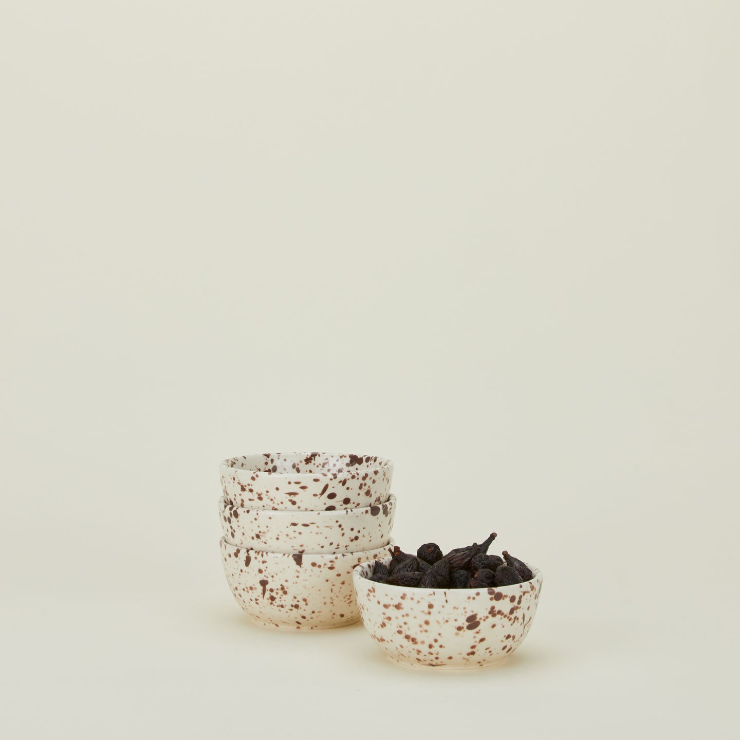 Splatterware Bowl, Set of 4 - Cacao
