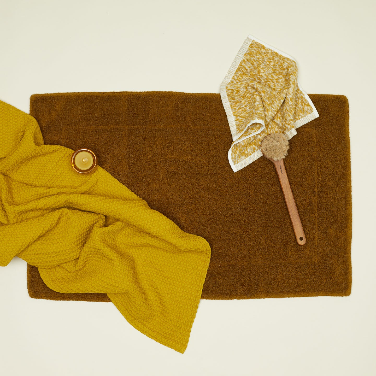 Space Dye Terry Towel - Mustard